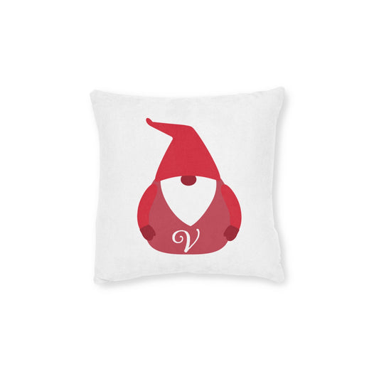 Printify Home Decor 12" × 12" Christmas Pillow - Personalised Initial Gonk