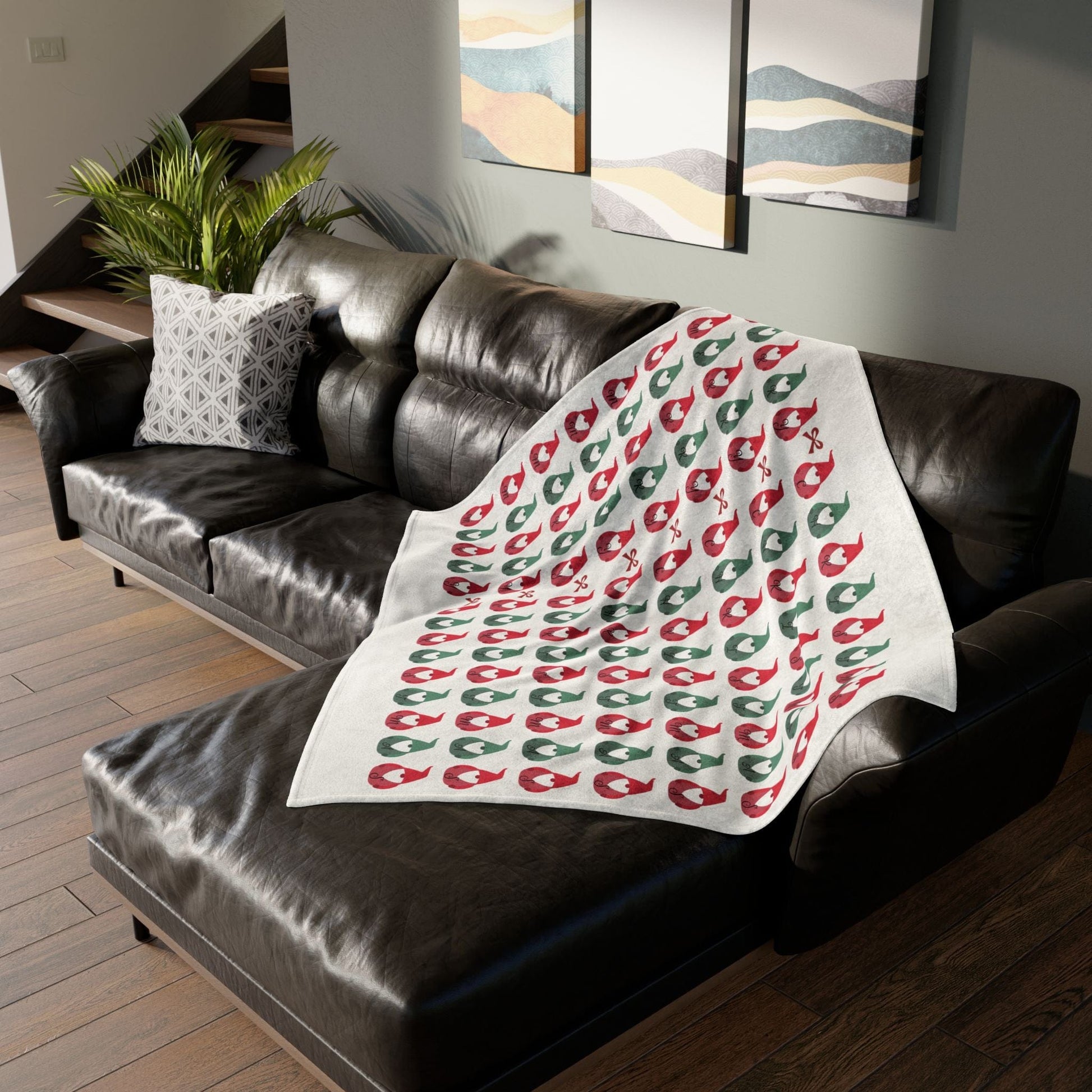 Printify Home Decor Christmas Gonk Polyester Blanket - Festive Colours