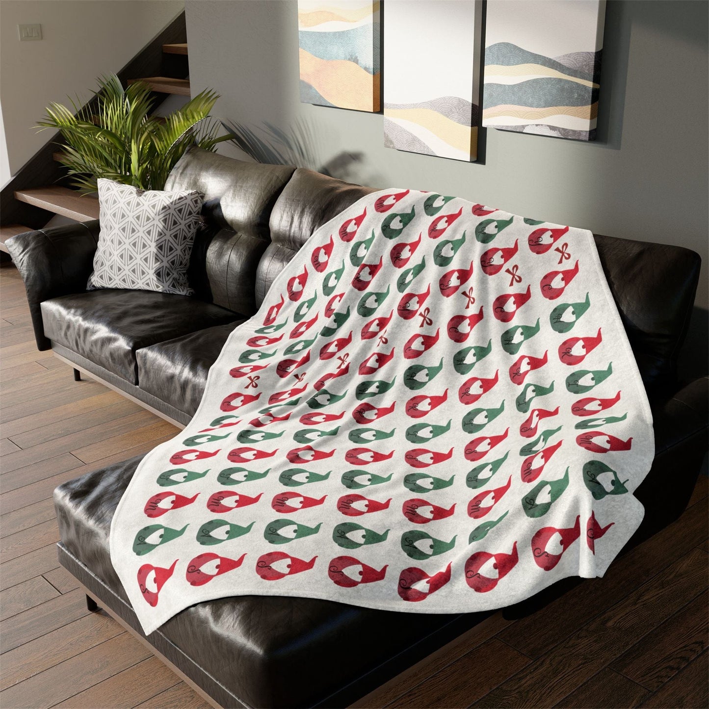 Printify Home Decor Christmas Gonk Polyester Blanket - Festive Colours