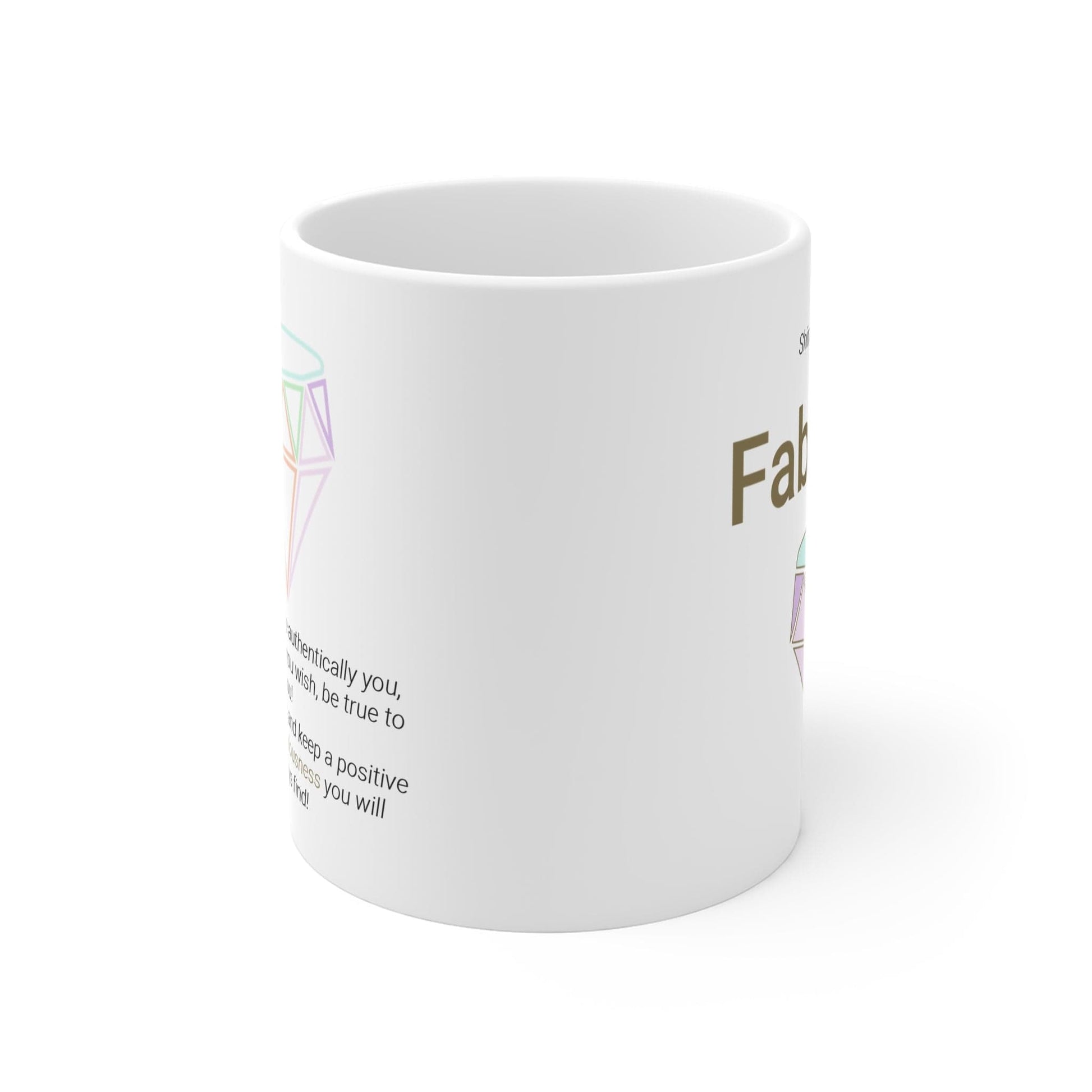 Printify Mug 11oz Fabulous Diamond Icon Mug White 11oz