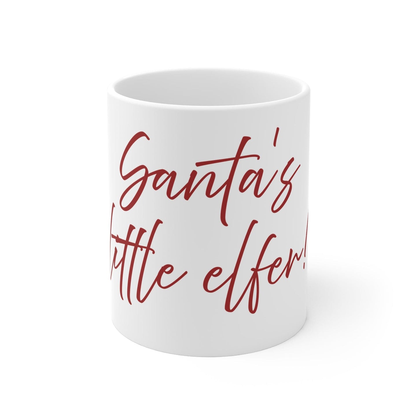 Printify Mug 11oz Mug - Personalised Christmas Elf Santa's Little Elfer