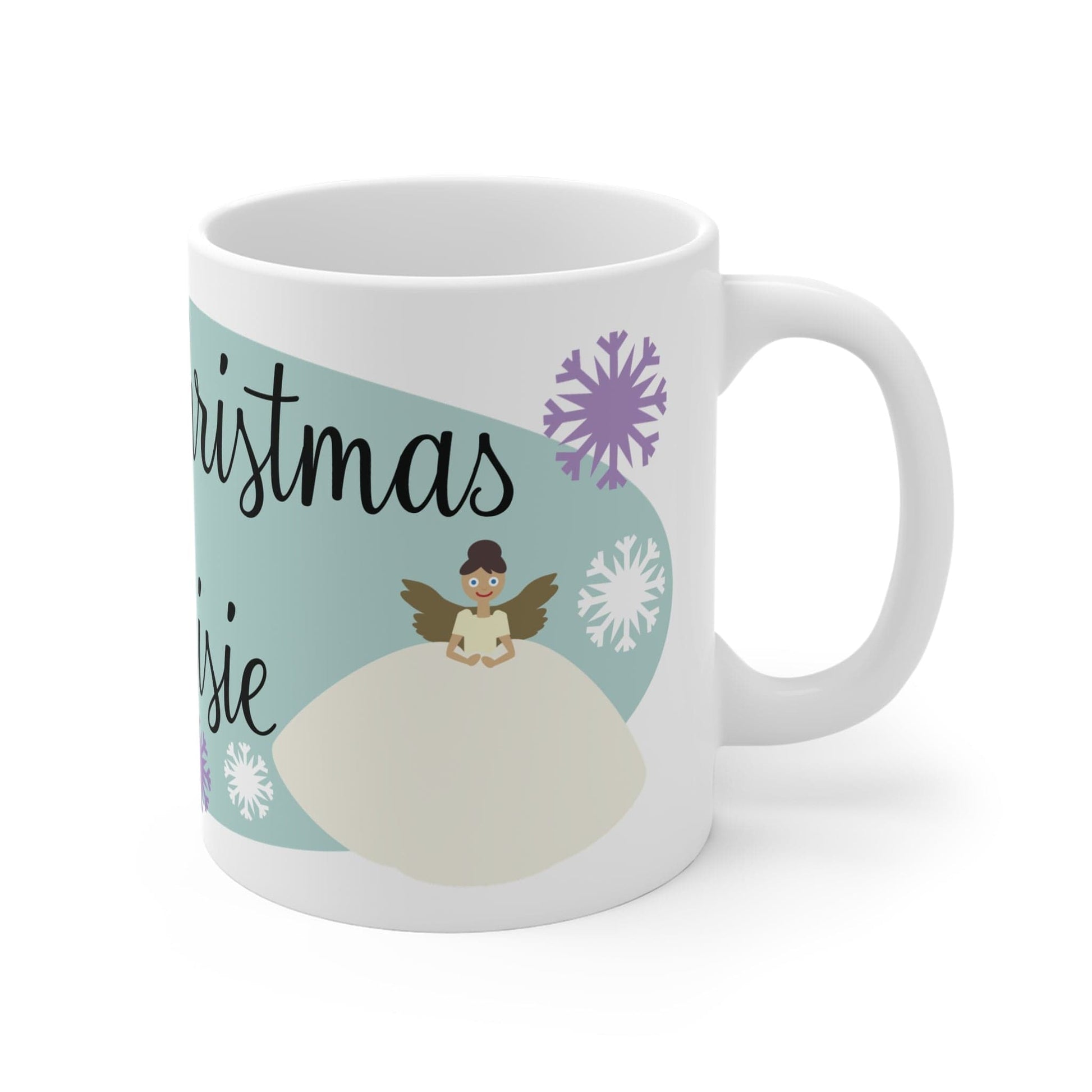 Printify Mug 11oz Mug - Personalised Cute Fairy Christmas White Mug