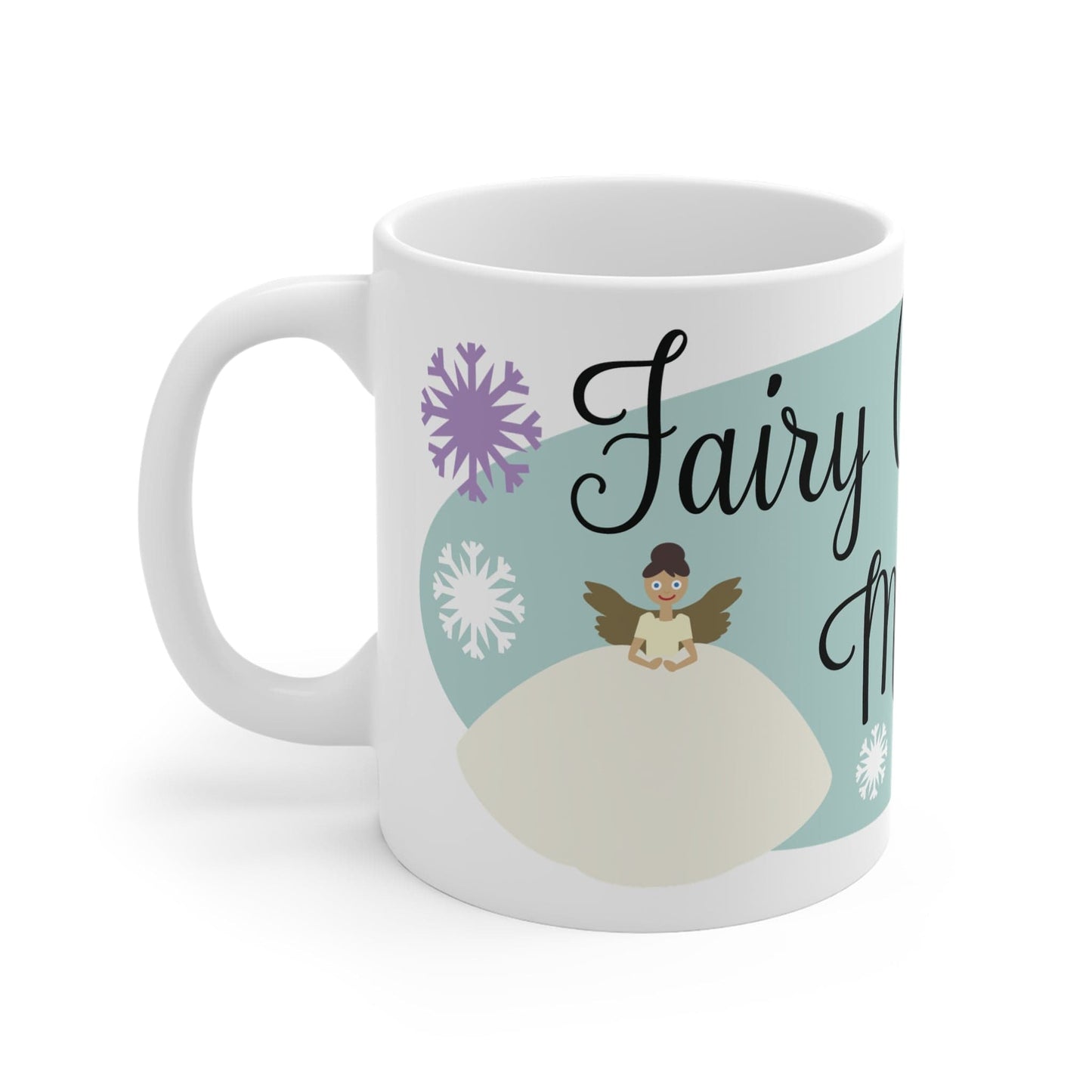 Printify Mug 11oz Mug - Personalised Cute Fairy Christmas White Mug