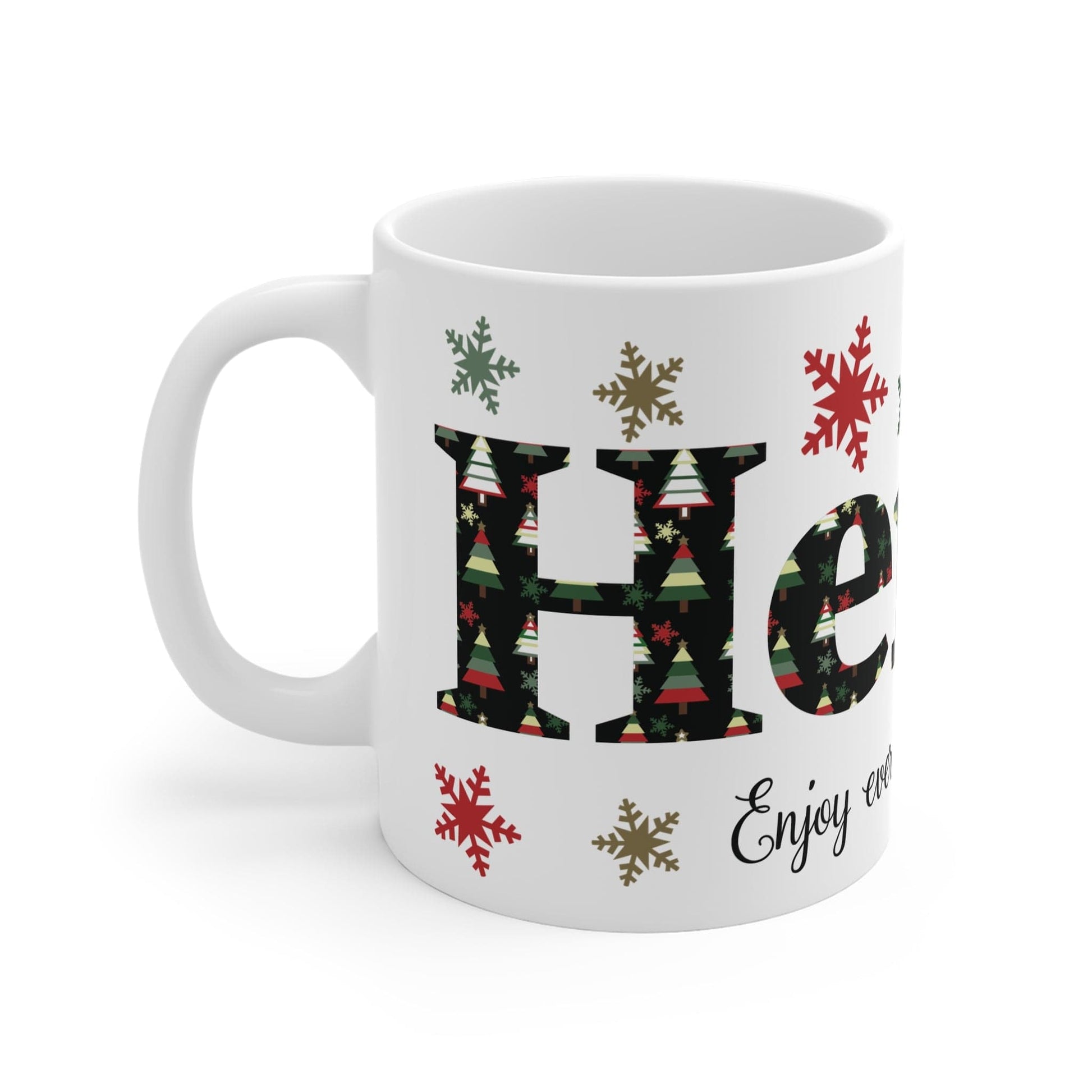 Printify Mug 11oz Personalised Christmas Print Name Mug