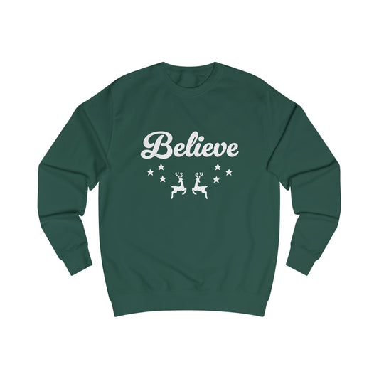 Printify Sweatshirt Bottle Green / S Believe in the Magic Christmas Jumper